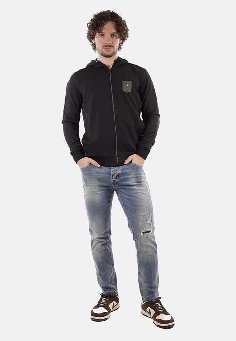 Aeronautica Militare bluza męska 252FE2064UF00667 czarna z kapturem L