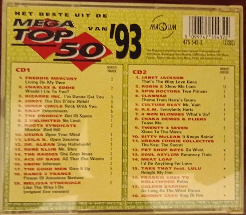 MEGA TOP 50 van’93 Het Beste Unit De (fatbox 2xCD)
