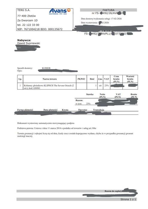 Klipsch The Sevens nówki, nie edifier, kolumny aktywne.