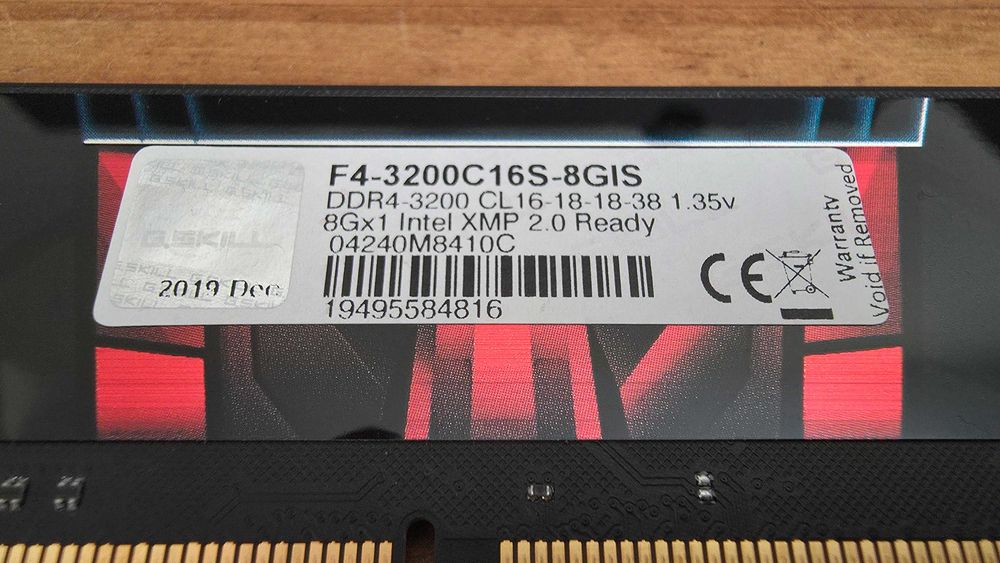 Memória RAM G.SKILL Aegis 8GB DDR4-3200