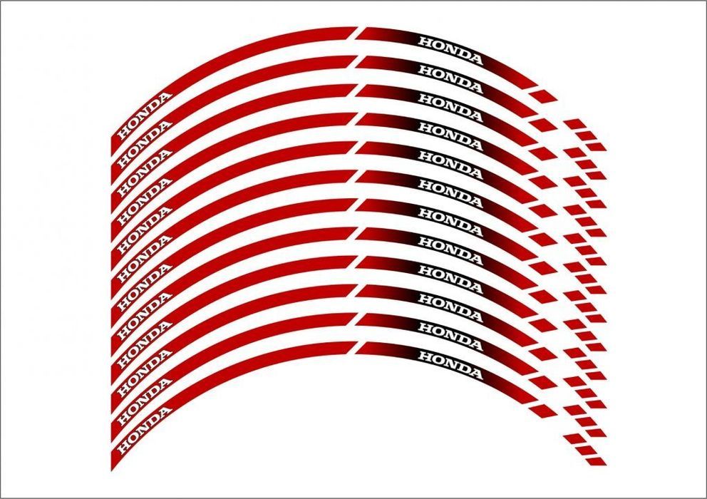 fitas honda autocolantes para jantes roda aro 17