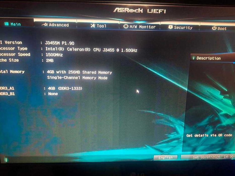 Vendo Motherboard J3455M (Intel J3455) + 4Gb Ram