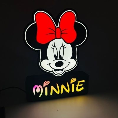 Minnie luminaria personalizada led