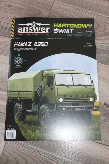 Model kartonowy Ciężarówki Kamaz 4350 z wyd. Answer