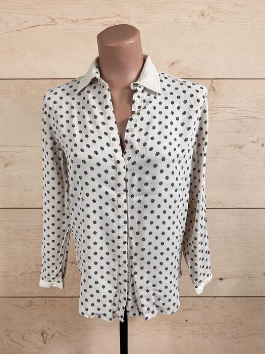 Massimo Dutti roz. 38 damska bluzka koszula wiskoza wzór women’s viscose blouse shirt