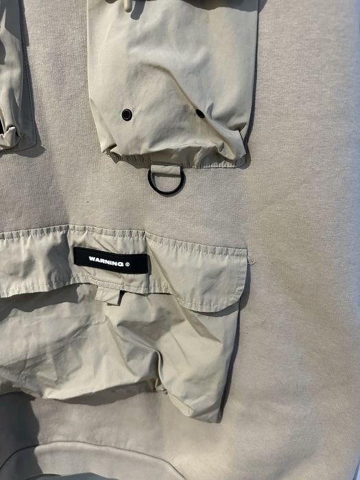 Beżowa bluza z kieszeniami, cargo, black squad, new yorker, streetwear