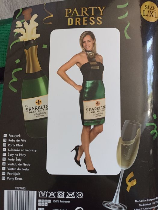 Strój przebranie sukienka Butelka Szampana