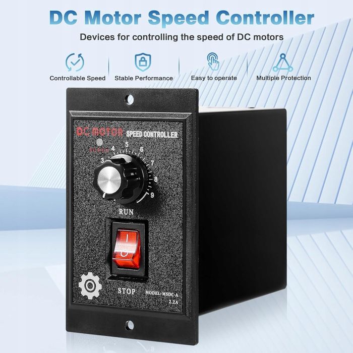 Regulator prędkości silnika prądu stałego 400 W, AC220 V, wyjście DC