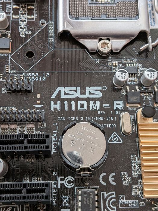 Motherboard Asus H110M-R para intel 6ª e 7ª geração DDR4 backplate