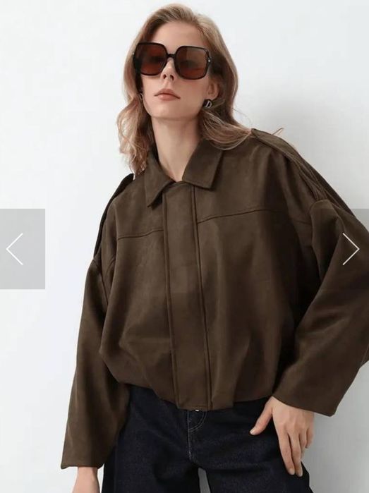 Бомбер   замш М,Л