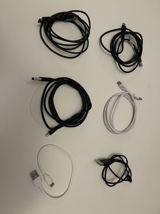 USB to USB micro and Type-C cabos