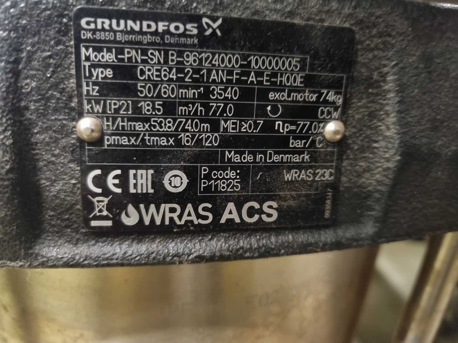 Pompa Grundfos CRE64-2-1 AN-F-A-E-HQQE Netto 7.000