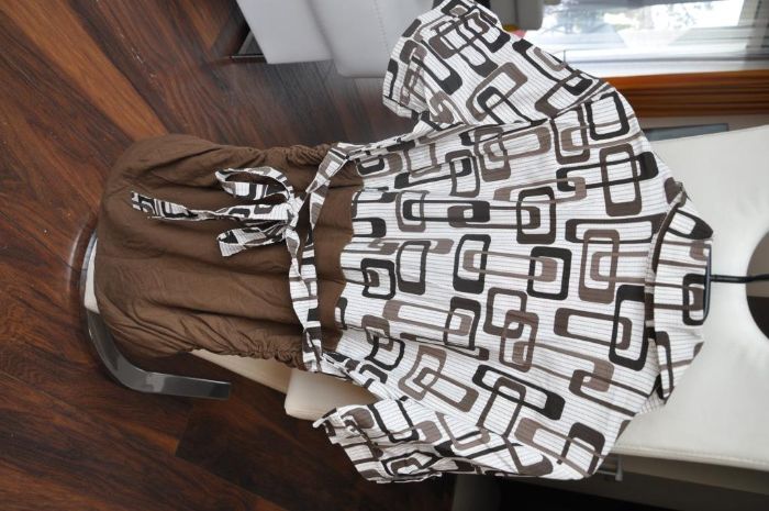 NOWA bluzka tunika ciążowa 9fashion pas ciążowy rozm. L brąz koszula