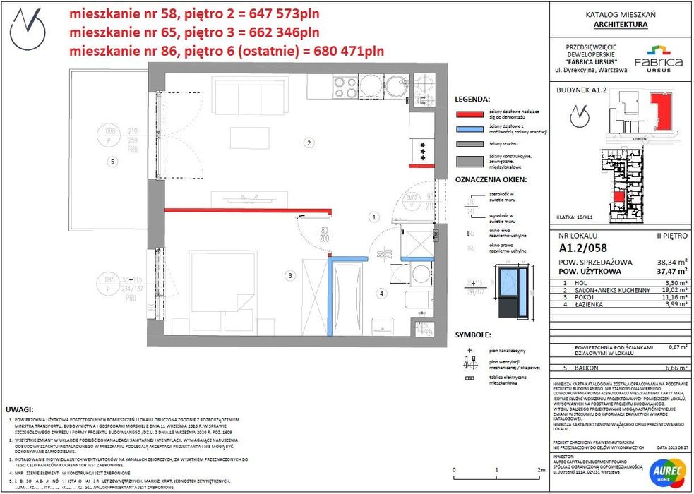 GOTOWE, 2pokojowe LOFTY, pod nazdorem Konserwatora = FABRYKA URSUS