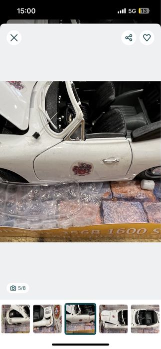 Carro coleção escala Porsche 356B - c/ falhas
