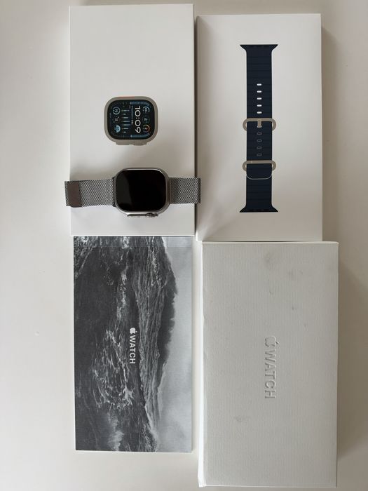 Iwatch ultra 2 ceramic titanum 49 mm srebrny