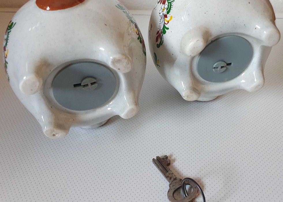 Dois porquinhos mealheiro - Piggy Bank - Anos 60