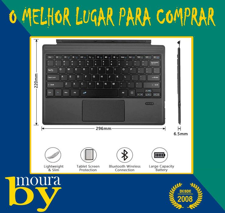 Teclado Touchpad Microsoft Surface GO Pro 3 4 5 6 7 8 9 XPT PO