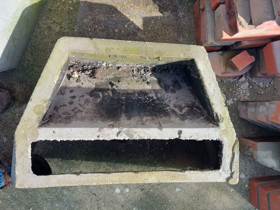 Lareira-chaminé em cimento