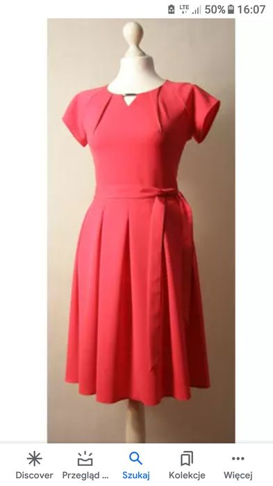 Elegancka czerwona sukienka  rozm 40