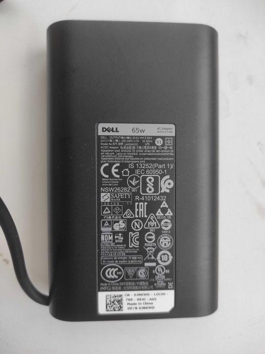 Зарядне AC Adapter DELL 65w, оригінал, model LA65NM130