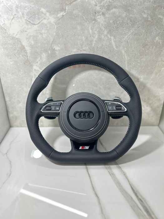 Kierownica Ścięta S-line A6 C7 A7 komplet poduszka a4 b8 A5 A3 8V