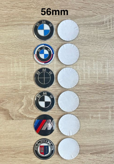 Simbolos BMW Autocolantes 11mm 14mm 45mm 56mm 60mm 65mm 67mm 70mm 78mm