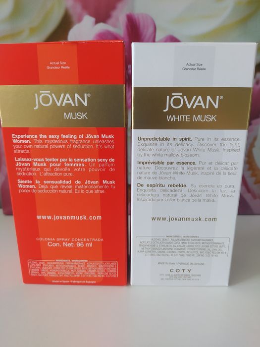 Jovan Musk i White Musk, cena za całość