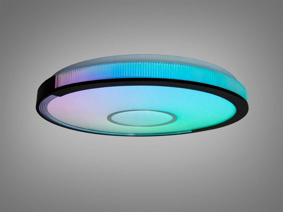 Новинка світлодіодна смарт люстра біла 80Вт RGB