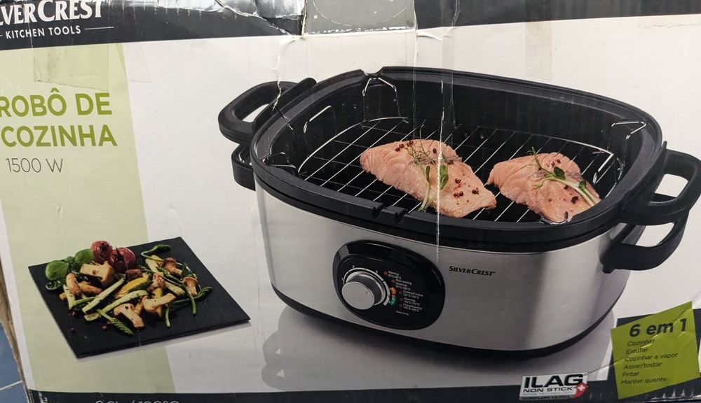 SILVERCREST Robô de cozinha 6 em 1, Panela Multifunções 1500W, NOVO