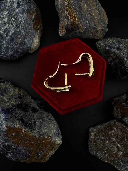 Złote Kolczyki Eleganckie | JAK NOWE | 585 | 2.90g (S)