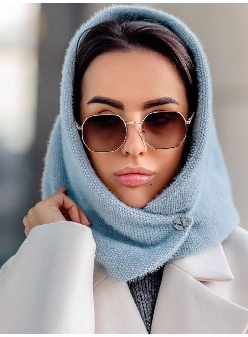 Капор новый изумрудный очень теплый зеленый