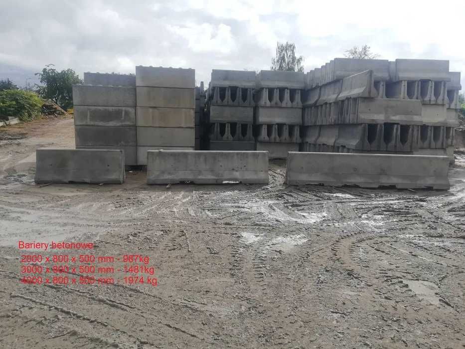 Bariery betonowe jednostronne Wrocław