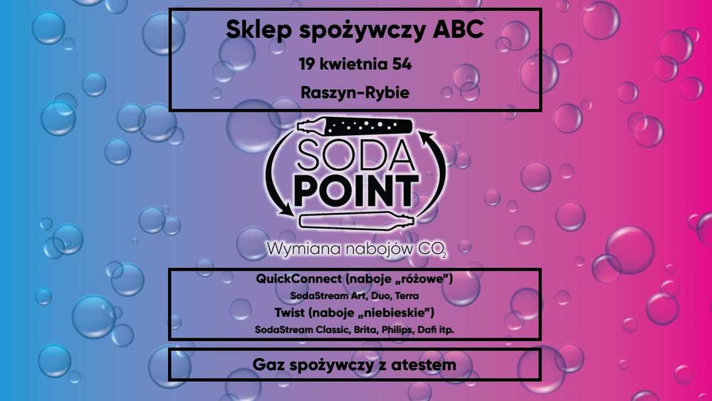 Sodastream Raszyn-Rybie, 19 kwietnia 54 Wymiana nabojów CO2