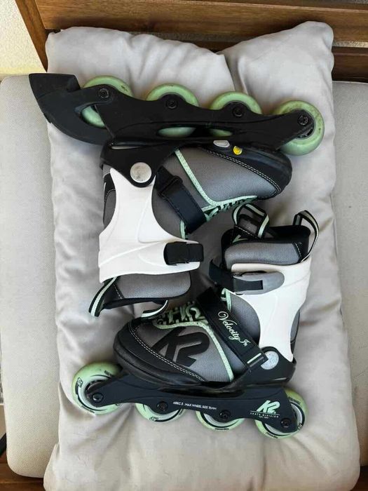 Rolki K2 Velocity Junior G - regulowane 32-37. Ochraniacze gratis.
