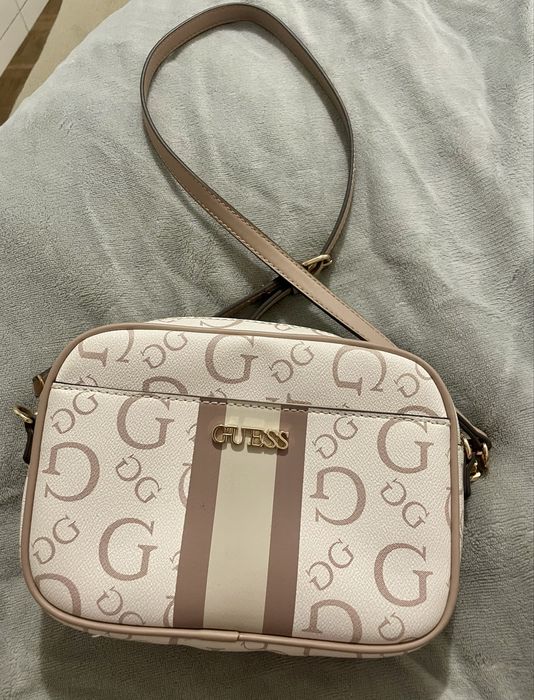 Mala Guess nova , branco com creme