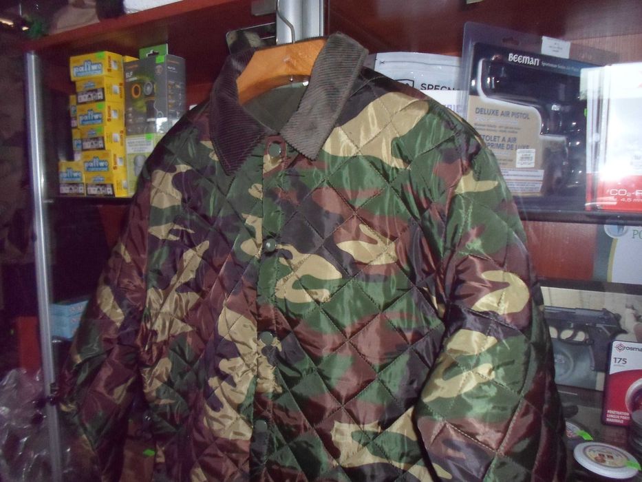 Kurtka Myśliwska Kamuflaż Leśny Woodland r.XL pikowana na polarze