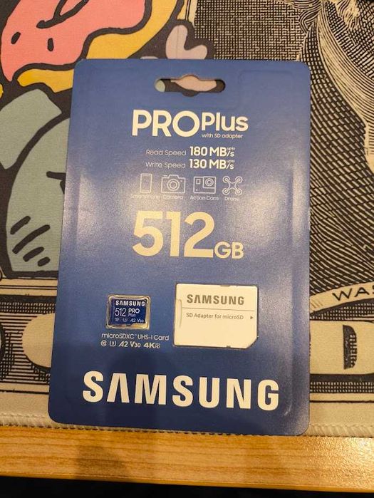 Karta microSD Samsung PRO Plus + adapter SD 512 GB do gier mobilnych