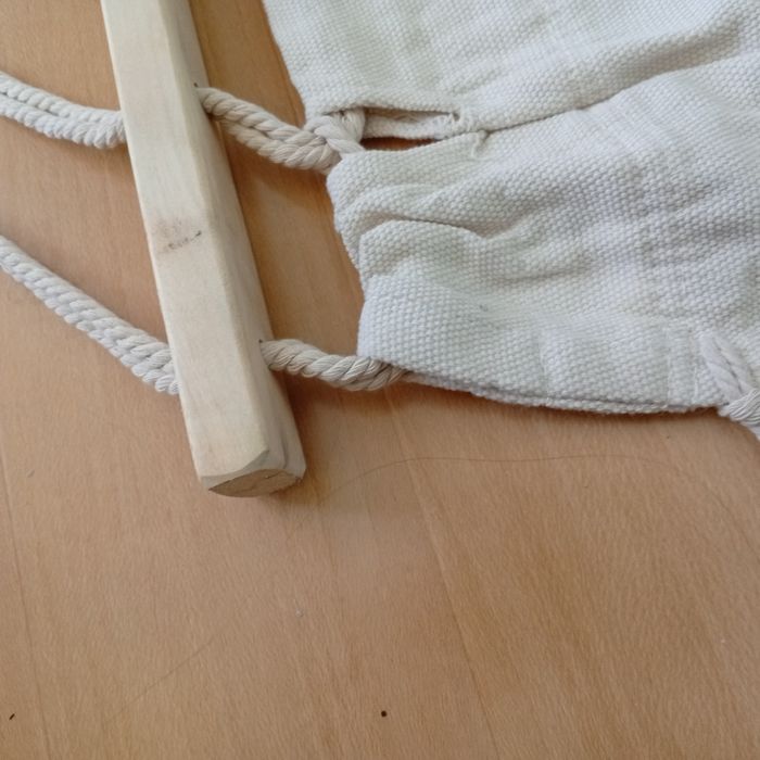 Beżowy hamak Boho z frędzlami