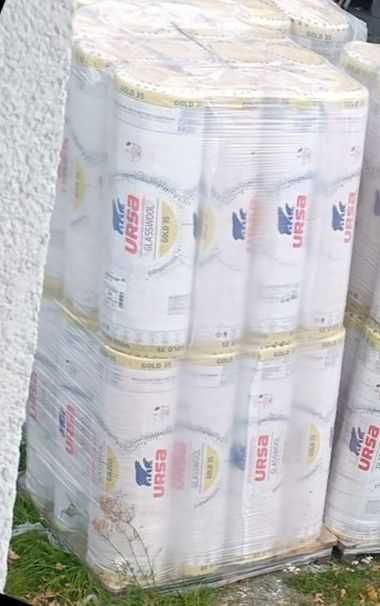 Paleta wełny mineralnej  Ursa Glasswool Gold 35, 24szt, max 138m2, lambda 0.035