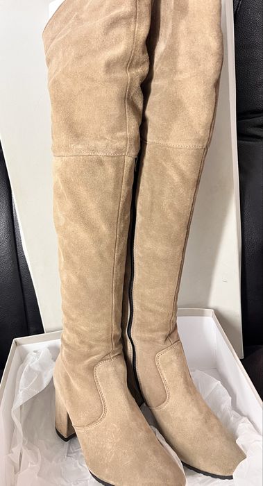 Solo Femme ботфорти натуральна замша  еврозима 35 р п