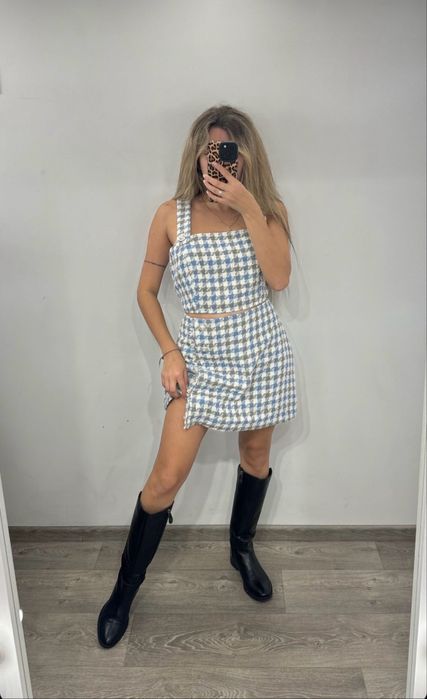 Жіночий костюм, твідовий костюм , костюм юбка та топ, жіночий костюм л