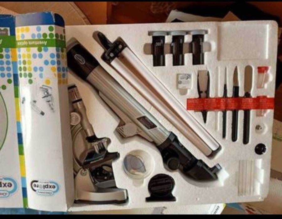 Kit Discovery aventura optica         ( telescópio + microscópio) novo
