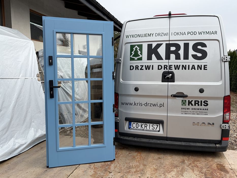 Drzwi zewnętrzne drewniane OD RĘKI Cała Polska każdy kolor w 14 dni