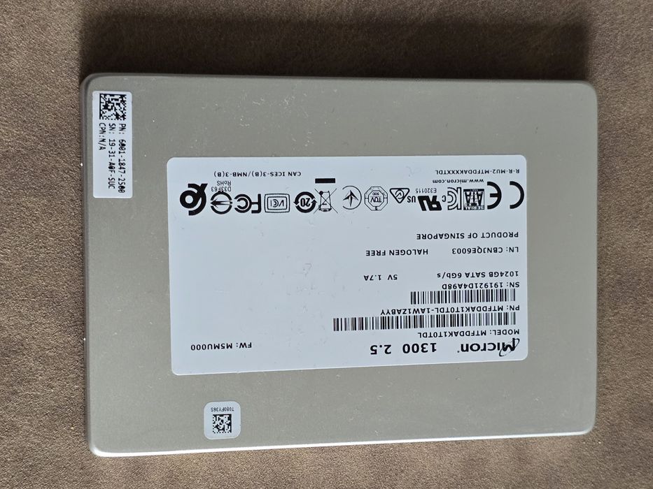 Dysk SSD MICRON  1024Gb świetny stan