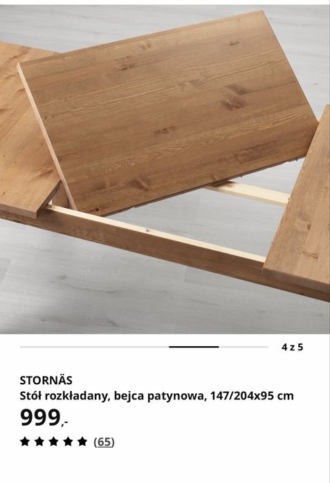 Stół drewniany rozkladany