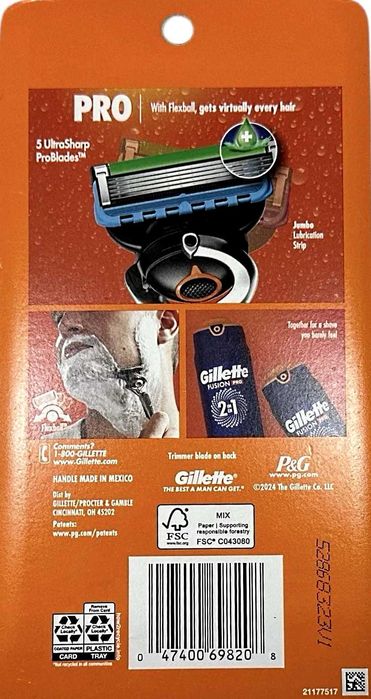 Станок Gillette Fusion5 ProGlide  + 6 кассет