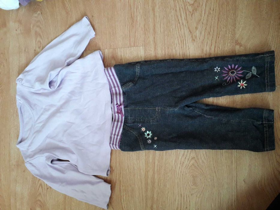 jasnofioletowa bluzka 80 legginsy gratis