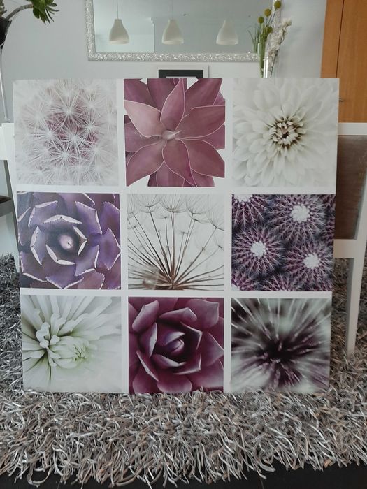 Tela /quadro com padrão de flores