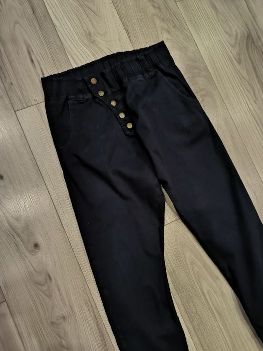 Czarne spodnie męskie asymetria rozmiar XL